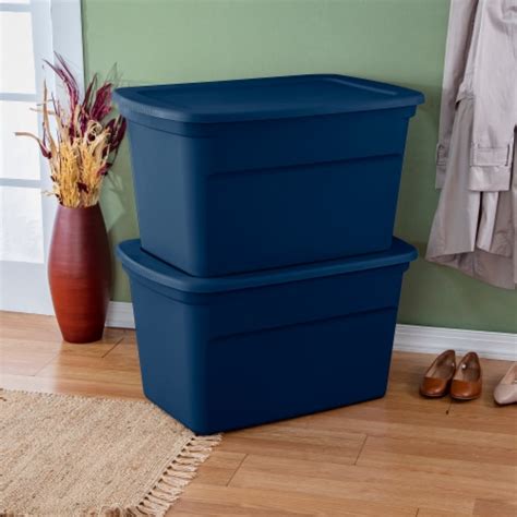 Sterilite Classic Lidded Stackable 30 Gal Storage Tote 